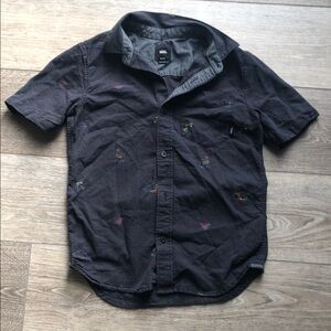 Vans boys Dark Gray Casual Button Down Shirt size M